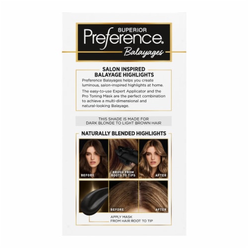 L'Oreal Paris Dark Blonde To Light Brown Superior Preference Balayage At-Home Highlighting Perspective: left