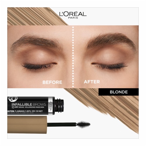 L'Oreal Paris Infallible Brow Mascara Volumizing 24 HR 7 Blonde Perspective: left