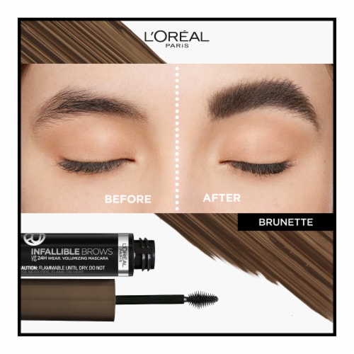 L'Oreal Paris Infallible Brow Mascara Volumizing 24 HR 5 Brunette Perspective: left