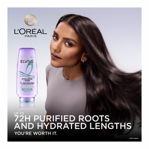 L'Oreal Paris Elvive Hyaluron Plus Pure Conditioner for Oily Hair Perspective: left