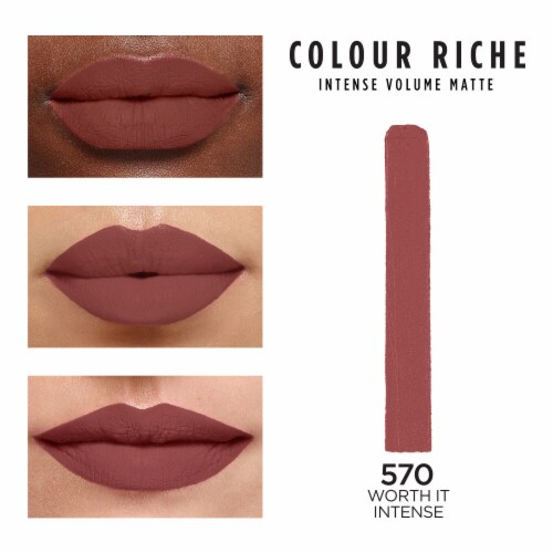 L'Oreal Paris Colour Riche Intense Volume Matte Lipstick 570 Worth It Intense Perspective: left