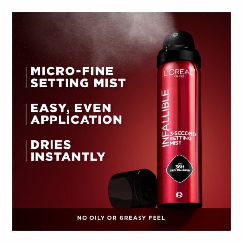 L'Oreal Paris Infallible 3 Second Setting Mist Perspective: left