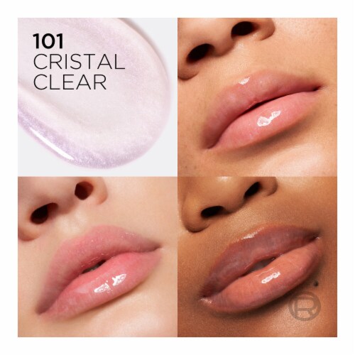 L'Oreal Paris Plump Ambition Lip Oil with Hyaluronic Acid 101 Cristal Clear Perspective: left