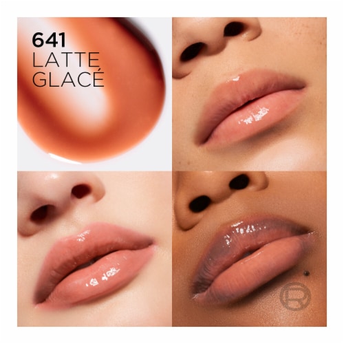 L'Oreal Paris Plump Ambition Lip Oil with Hyaluronic Acid 641 Latte Glacé Perspective: left