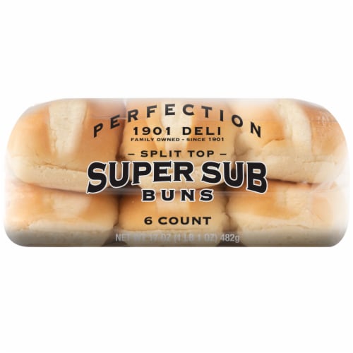 Perfection 1901 Deli Split Top Super Sub Bun Perspective: left