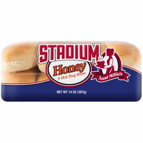 Aunt Millie's Stadium Honey Hot Dog Buns Perspective: left