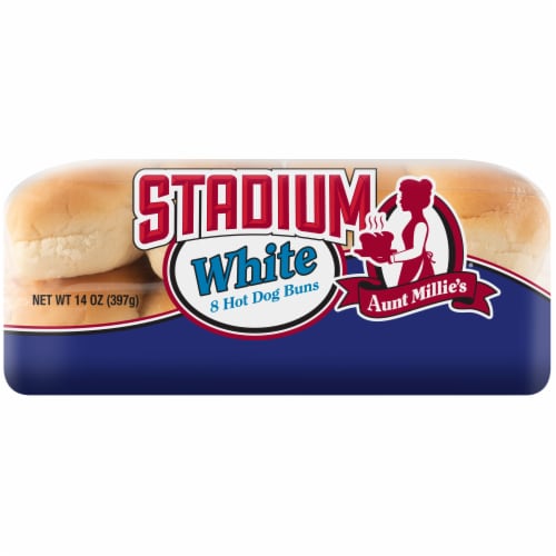 Aunt Millie's Stadium White Hot Dog Buns Perspective: left