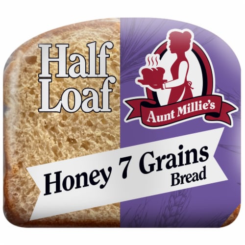 Aunt Millie's Half Loaf Honey 7 Grains Bread Perspective: left