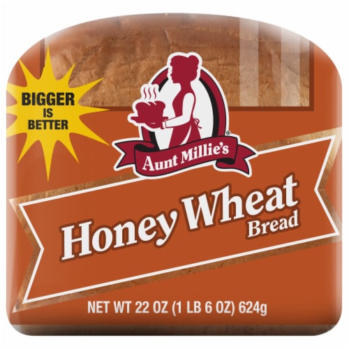 Aunt Millie's Family Style Honey Wheat Bread Perspective: left