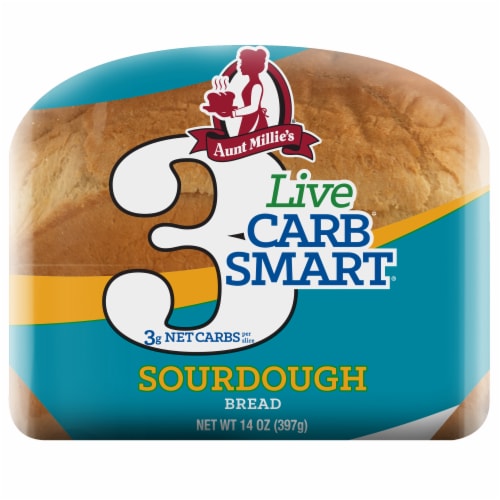 Aunt Millie's Live Carb Smart Sourdough Bread Perspective: left