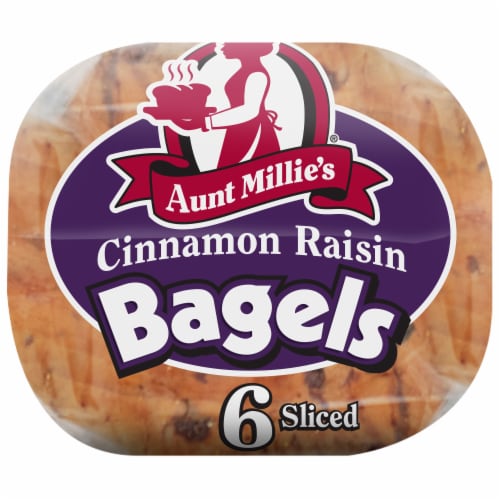 Aunt Millie's Soft Cinnamon Raisin Bagels Perspective: left