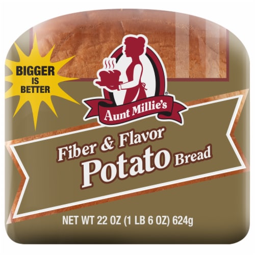 Aunt Millie's Fiber & Flavor Potato Bread Perspective: left