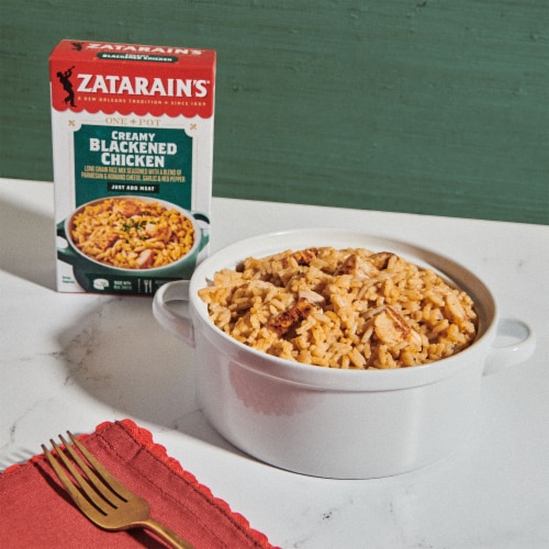 Zatarain's Creamy Blackened Chicken Rice Mix Perspective: left