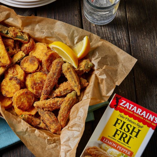 Zatarain's® Lemon Pepper Fish-Fri Seafood Breading Mix Perspective: left