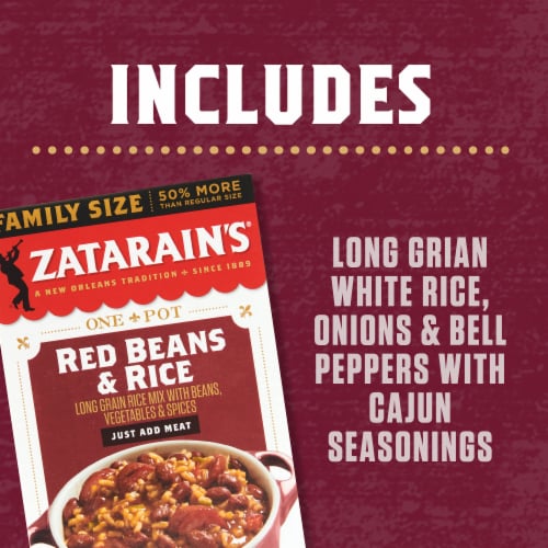 Zatarain's® Red Beans & Rice Dinner Mix Family Size Perspective: left