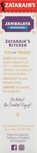 Zatarain's® Reduced Sodium Jambalaya Mix Perspective: left
