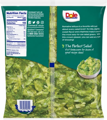 Dole Chopped Salad Romaine Lettuce Perspective: left