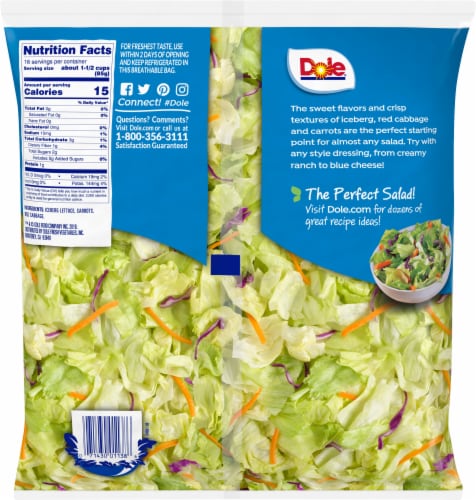 Dole Value Size Garden Salad Perspective: left