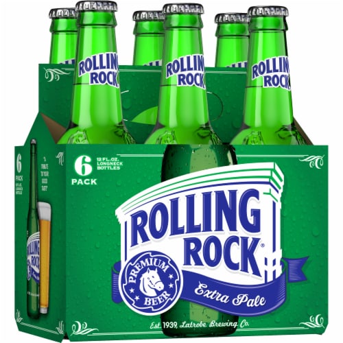 Rolling Rock Extra Pale Beer Perspective: left