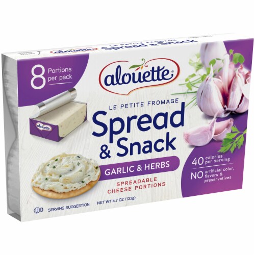 Alouette Le Petite Fromage Garlic & Herb Perspective: left