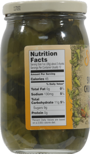 Sechler's® Candied Sweet Dill Chunk Pickles Perspective: left