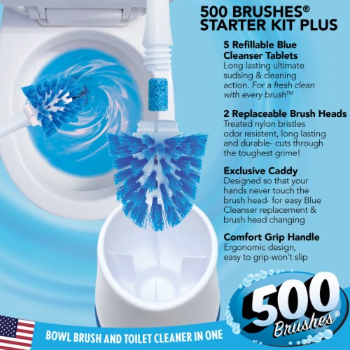 500 Brushes Toilet Bowl Brush W Soap Dispensing Brush Head