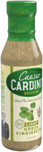Cardini's Light Greek Vinaigrette Salad Dressing Perspective: left