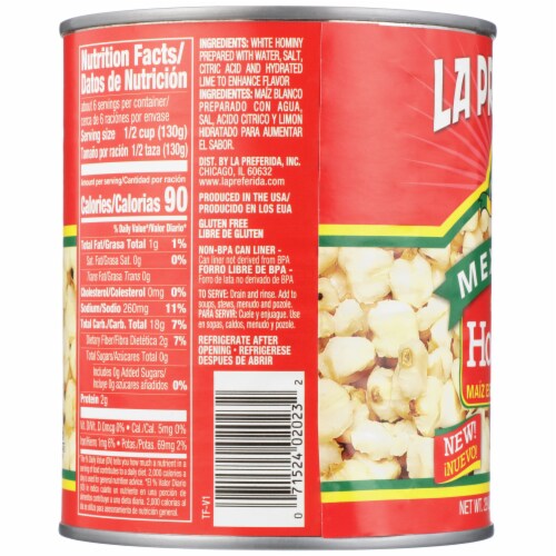 La Preferida® Mexican Style Hominy Perspective: left