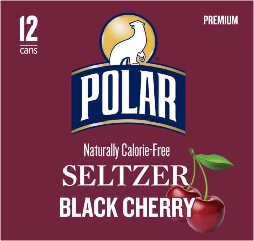 Polar® Black Cherry Flavored Seltzer Water Cans Perspective: left