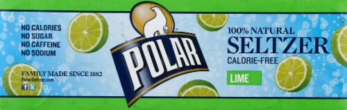Polar® Lime Flavored Seltzer Water Cans Perspective: left