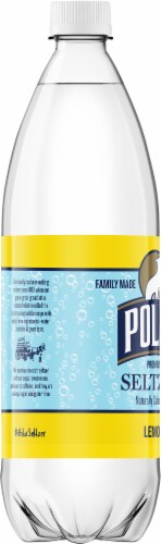 Polar® Lemon Seltzer Water Bottle Perspective: left