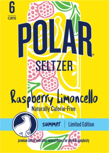 Polar® Raspberry Lemoncello Seltzer Perspective: left