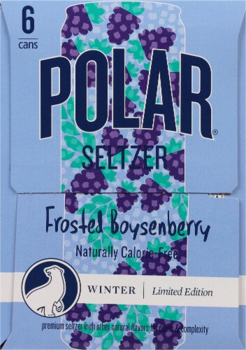 Polar® Frosted Boysenberry Seltzer Cans Perspective: left