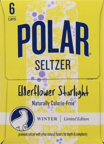 Polar® Limited Edition Elderflower Starlight Seltzer Cans Perspective: left
