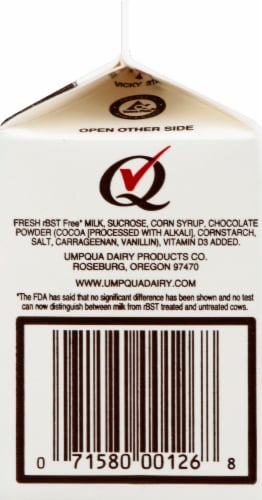 Umpqua Dairy Chocolate Milk Perspective: left
