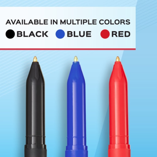 Paper Mate® Ballpoint Pens, Write Bros. Assorted Color Ink Pens, Medium Point (1.0mm), 10 Count Perspective: left