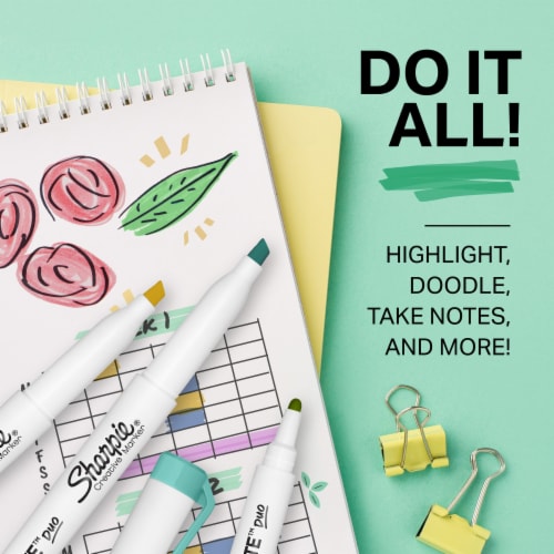 Sharpie® S-Note Duo Dual-Ended Creative Markers, 8 Count Perspective: left