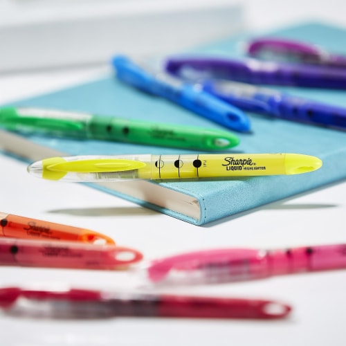 Sharpie Accent Liquid Pen Style Highlighter Chisel Tip Assorted 10/Set 24415PP Perspective: left