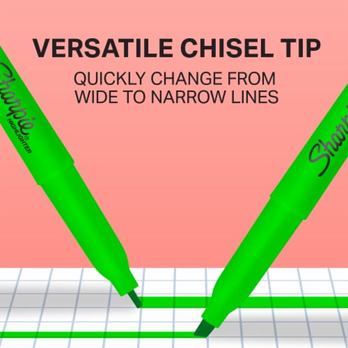 Sharpie® Pocket Highlighters, Chisel Tip, Assorted Colors, 12 Count Perspective: left