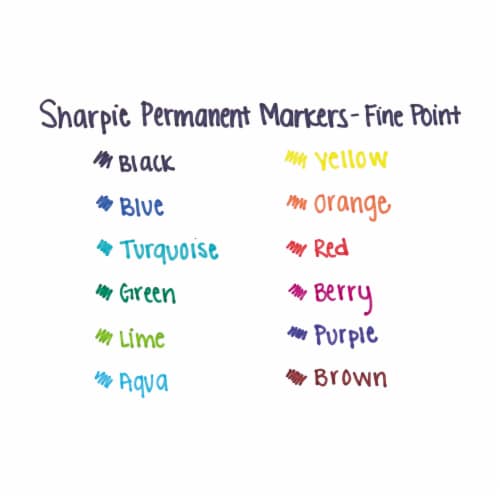 Sharpie® Fine Bullet Tip Permanent Markers - Green Perspective: left