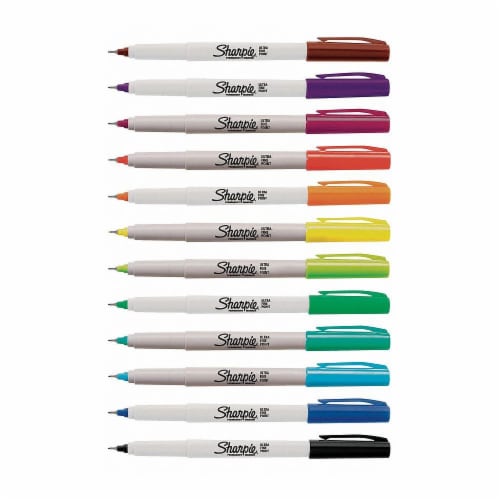 Sharpie Fine Point Permanent Marker, Assorted - 12 pack