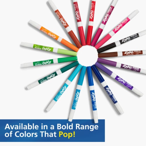 Expo® Low Odor Fine Tip Dry Erase Markers - Assorted Colors Perspective: left