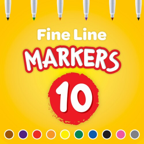 Crayola® Classic Fine Line Assorted Color Markers, 10 pk - Gerbes Super  Markets