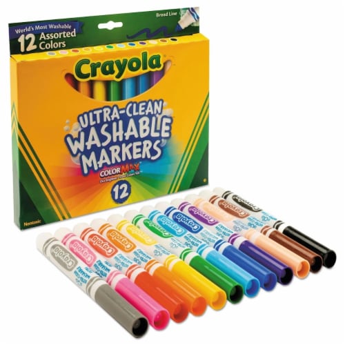 Crayola Washable Markers, Assorted Colors - 12 markers