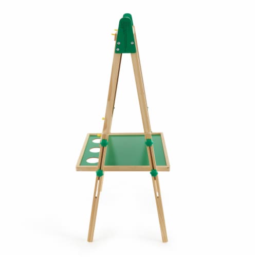 Crayola Kids Dual Sided Wooden Art Easel with Chalkboard and Dry Erase