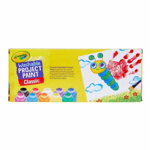 Crayola 10ct 2oz Washable Kids Paint Classic Colors