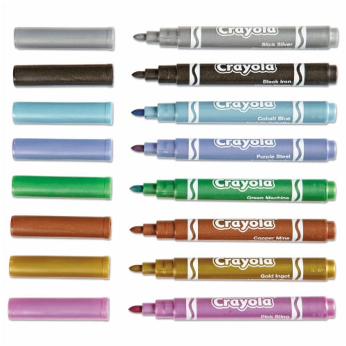 Crayola® Assorted Metallic Markers Perspective: left
