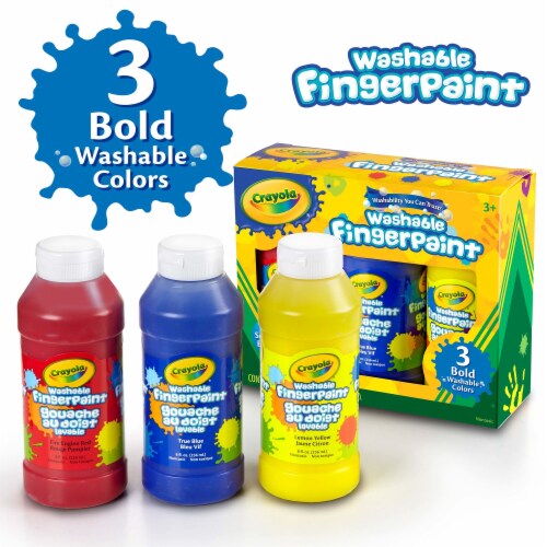 Crayola® Washable Fingerpaint Squeeze Bottles Perspective: left