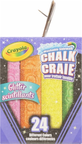Crayola Glitter Scintillants Washable Sidewalk Chalk Perspective: left