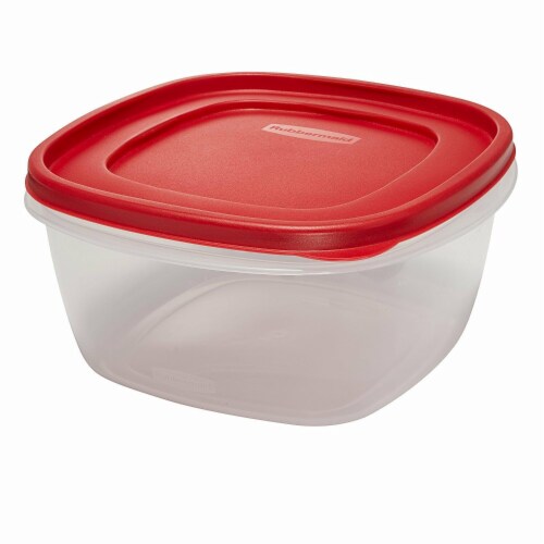 Rubbermaid® EasyFindLid™ Food Storage Container - Red/Clear Perspective: left